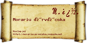 Morariu Árvácska névjegykártya
